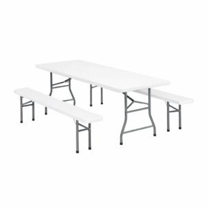 Plastový stôl + 2x plastová lavica